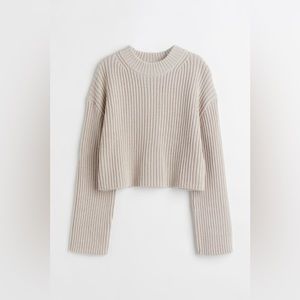 Oatmeal color crop sweater from H&M